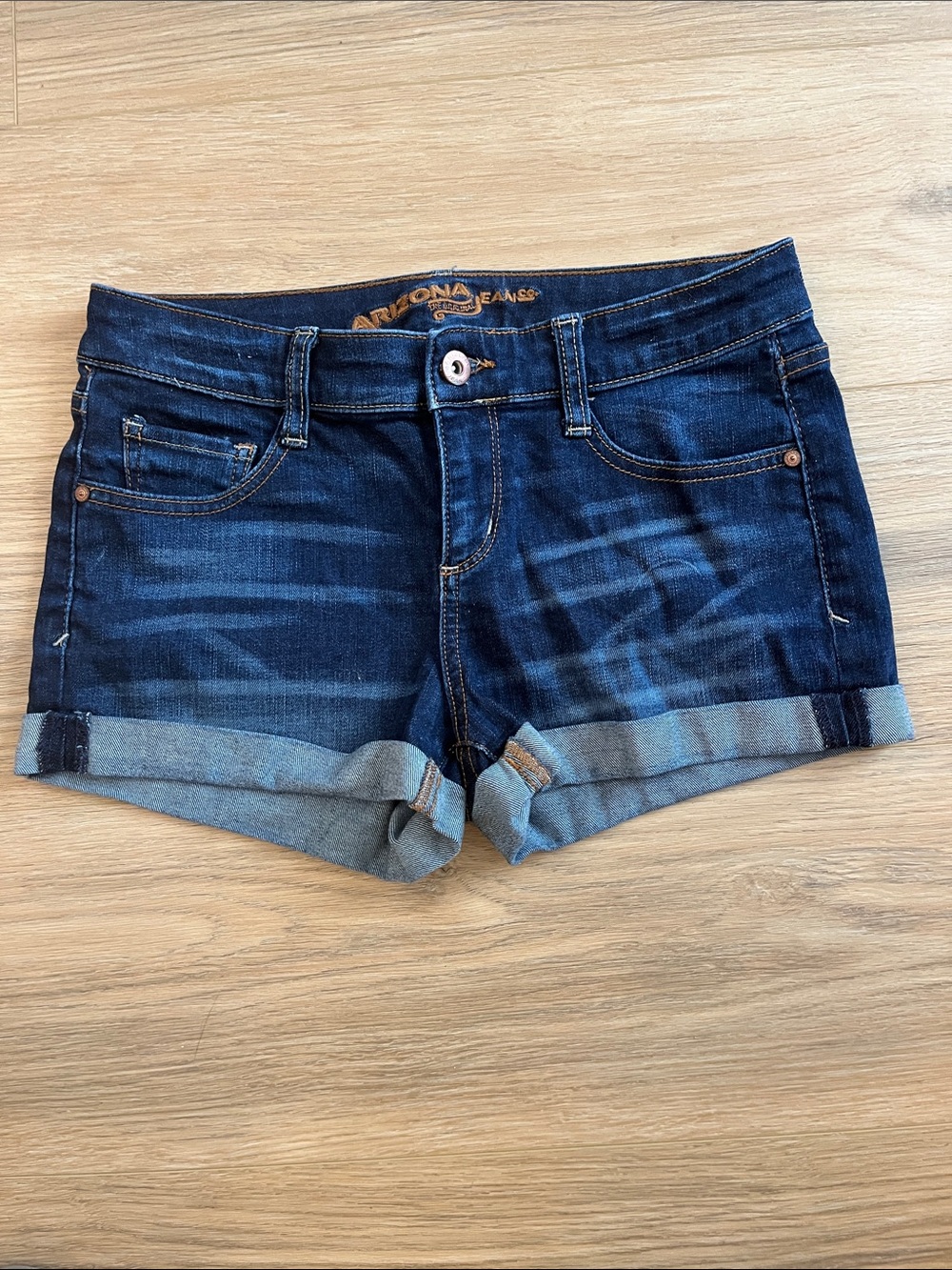 Arizona Jean Company Indigo Rolled Cuff Denim Shorts